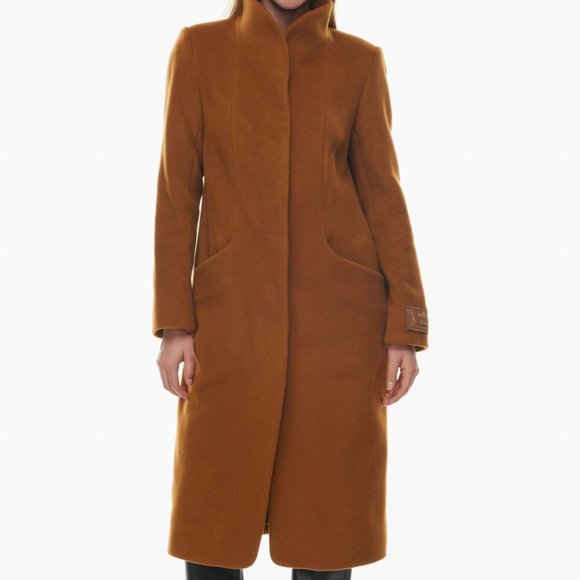 Aritzia Wilfred cocoon coat Long Size XS Cigar - Picture 1 of 3